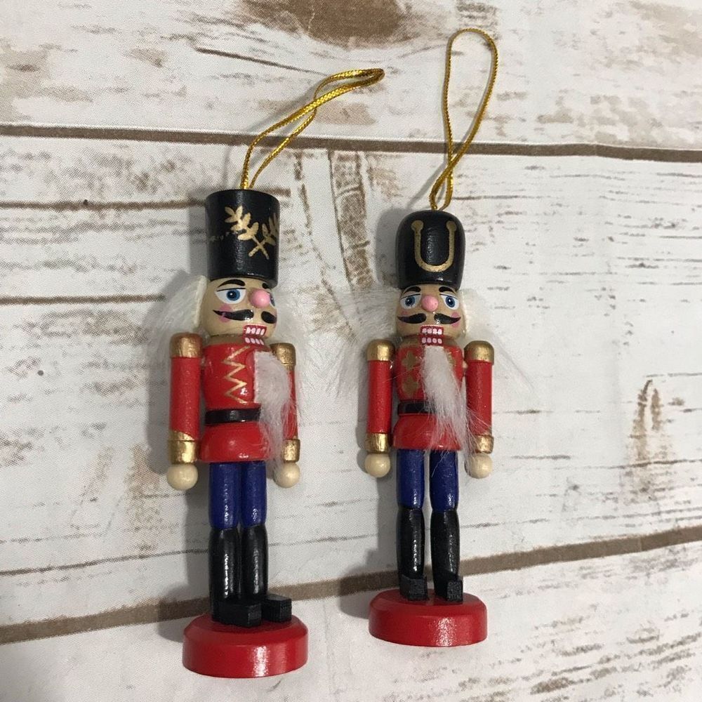 Nutcracker Ornament Christmas Tree Holiday Set of 2‎